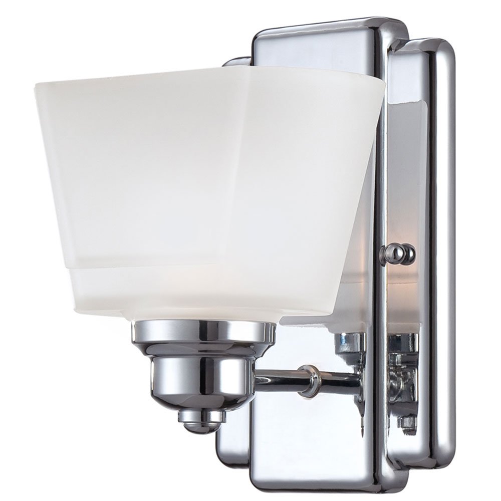 Wall Sconce in Chrome with Frosted
