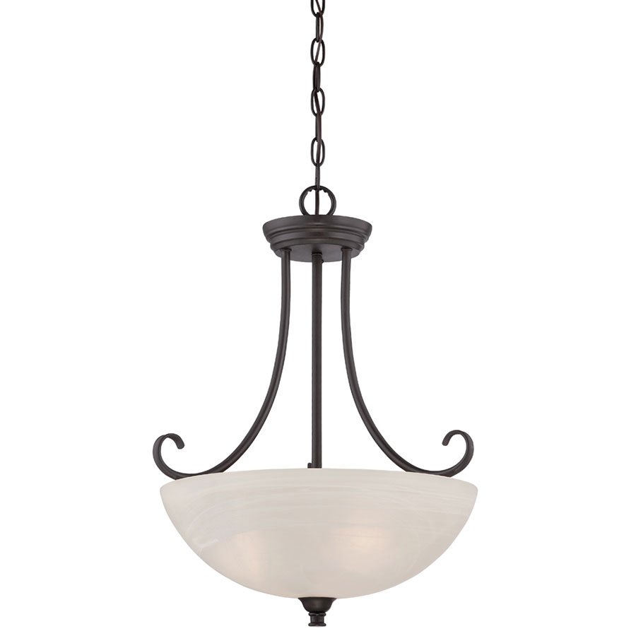 Inverted Pendant in Oil Rubbed Bronze with Frosted