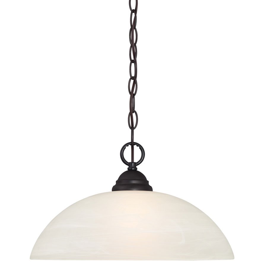Down Pendant in Oil Rubbed Bronze with Frosted