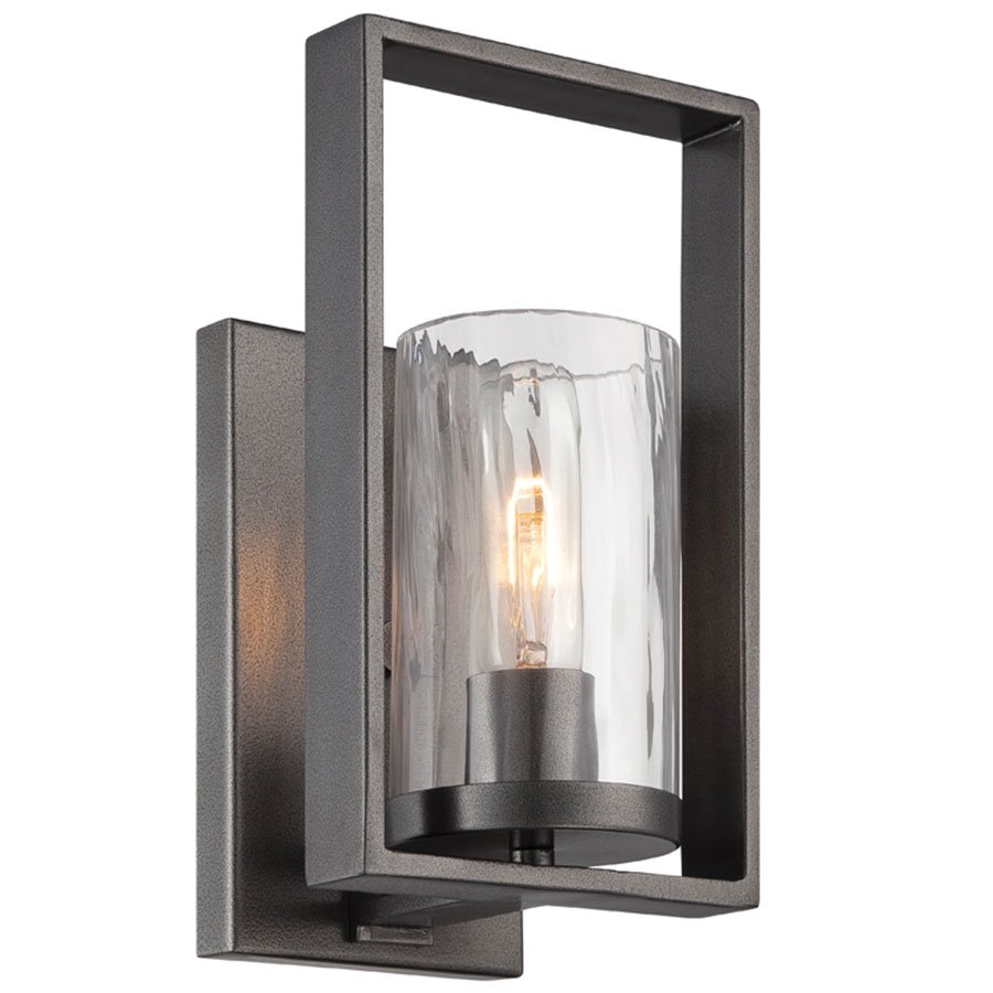 Wall Sconce in Charcoal with Rain