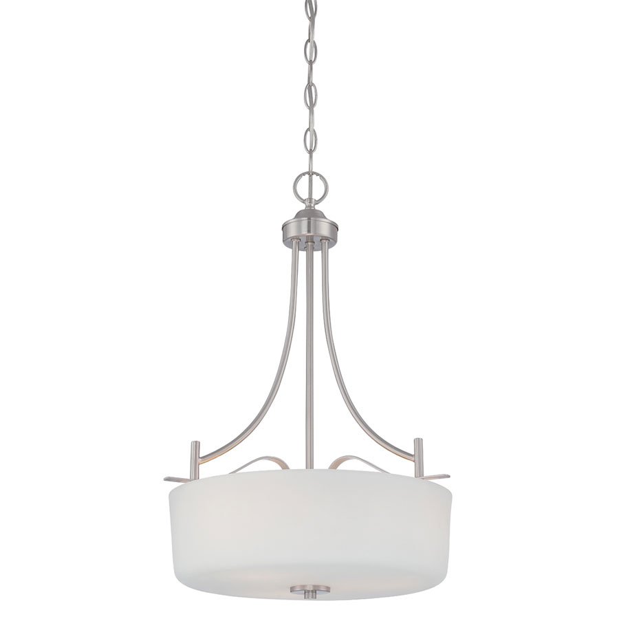 Pendant in Satin Platinum with Frosted