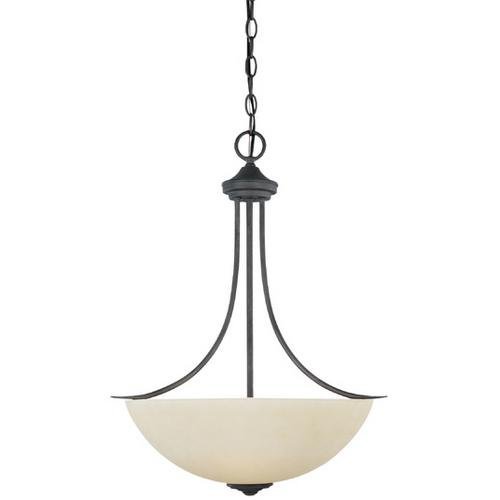 Interior Pendant in Oil Rubbed Bronze with Satin Bisque