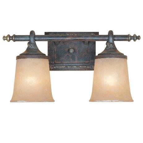 Interior Bath / Vanity / Wall Sconce in Weathered Saddle with Satin Crepe