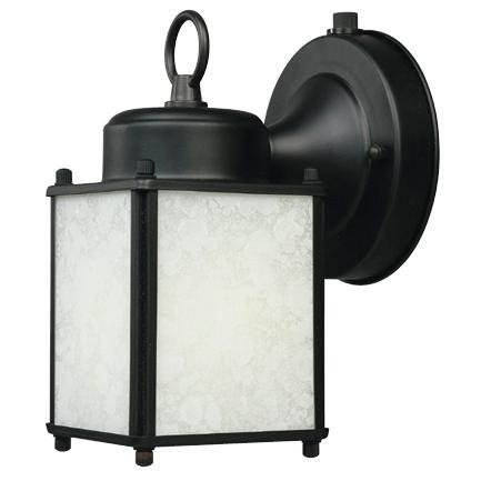Exterior Wall Lantern in Pewter with White