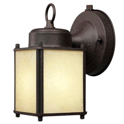 Exterior Wall Lantern in Black with White