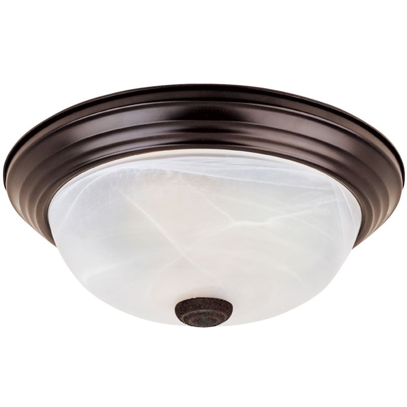 15" Flushmount, Energy Star in Oil Rubbed Bronze with Alabaster