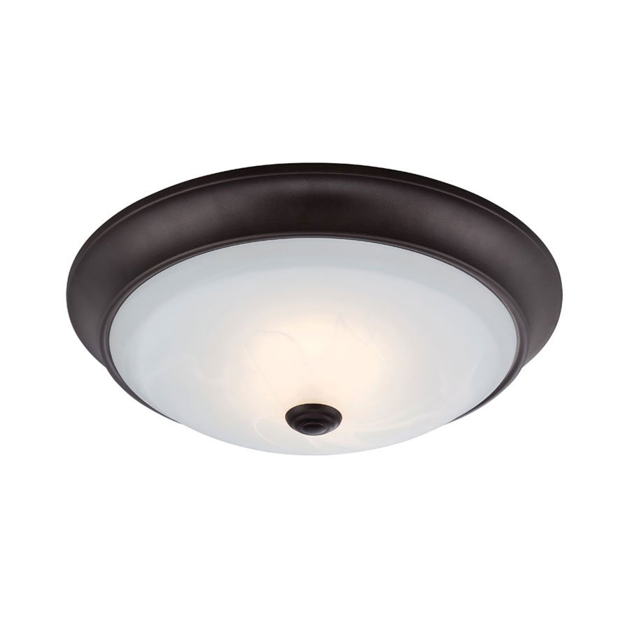 11" LED Flushmount in Oil Rubbed Bronze with Alabaster