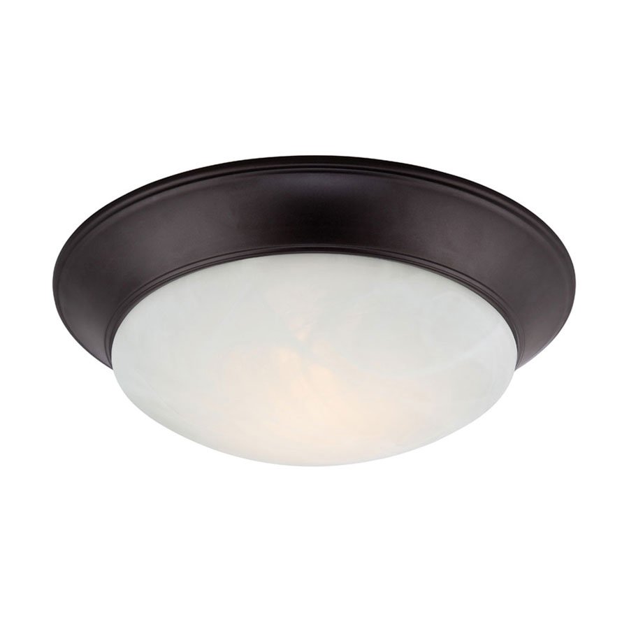13" LED Flushmount in Oil Rubbed Bronze with Alabaster