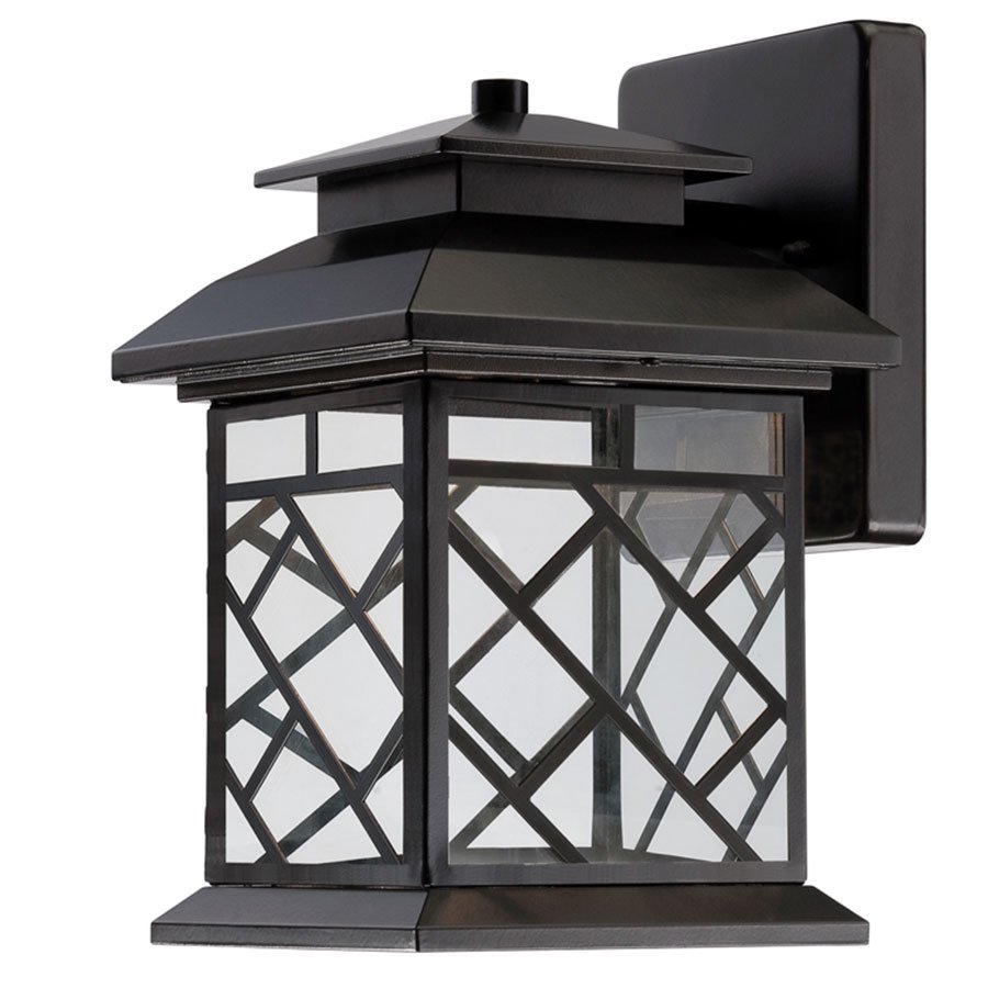 8" LED Wall Lantern in Oil Rubbed Bronze with Clear