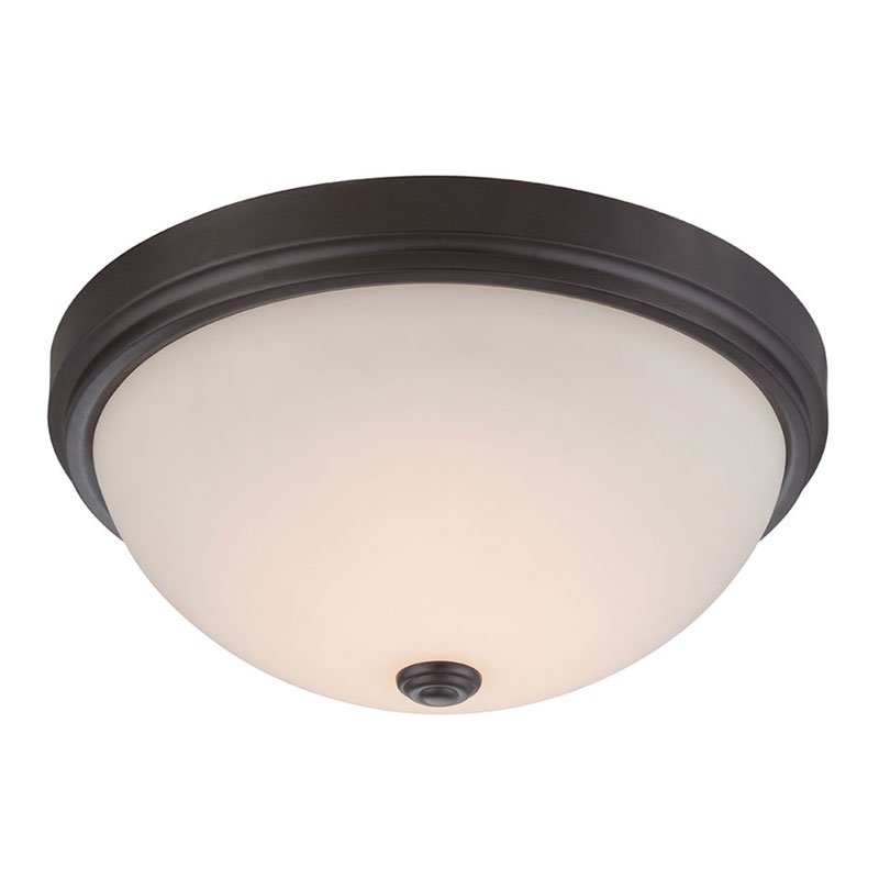 15" LED Flushmount in Oil Rubbed Bronze with Frosted