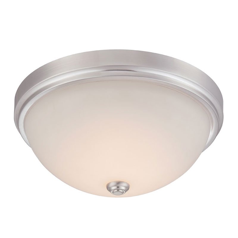 15" LED Flushmount in Satin Platinum with Frosted