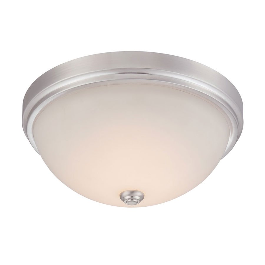 13" LED Flushmount in Satin Platinum with Frosted
