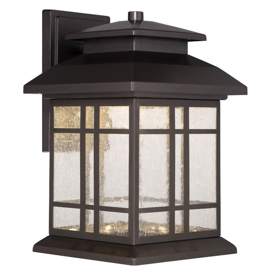 6" LED Wall Lantern in Oil Rubbed Bronze with Clear Seedy