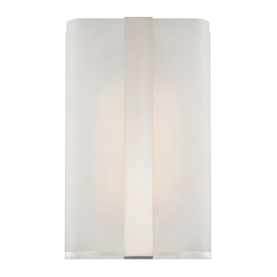 LED Wall Sconce in Satin Platinum with Frosted