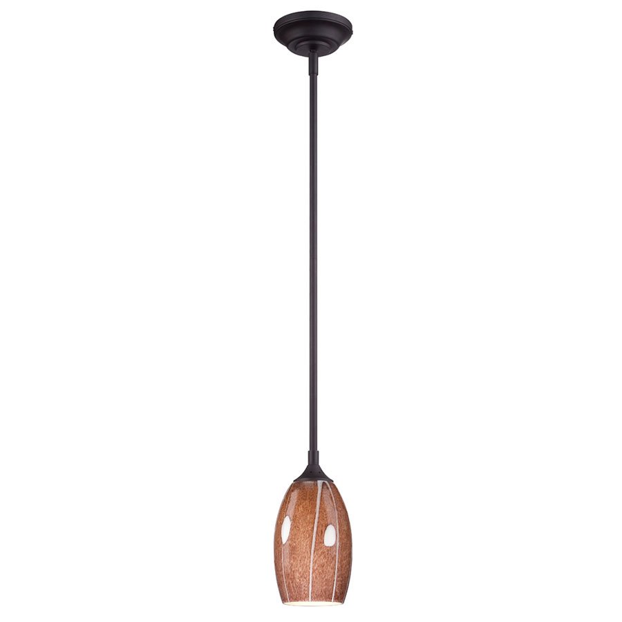 LED Mini Pendant in Oil Rubbed Bronze with Art