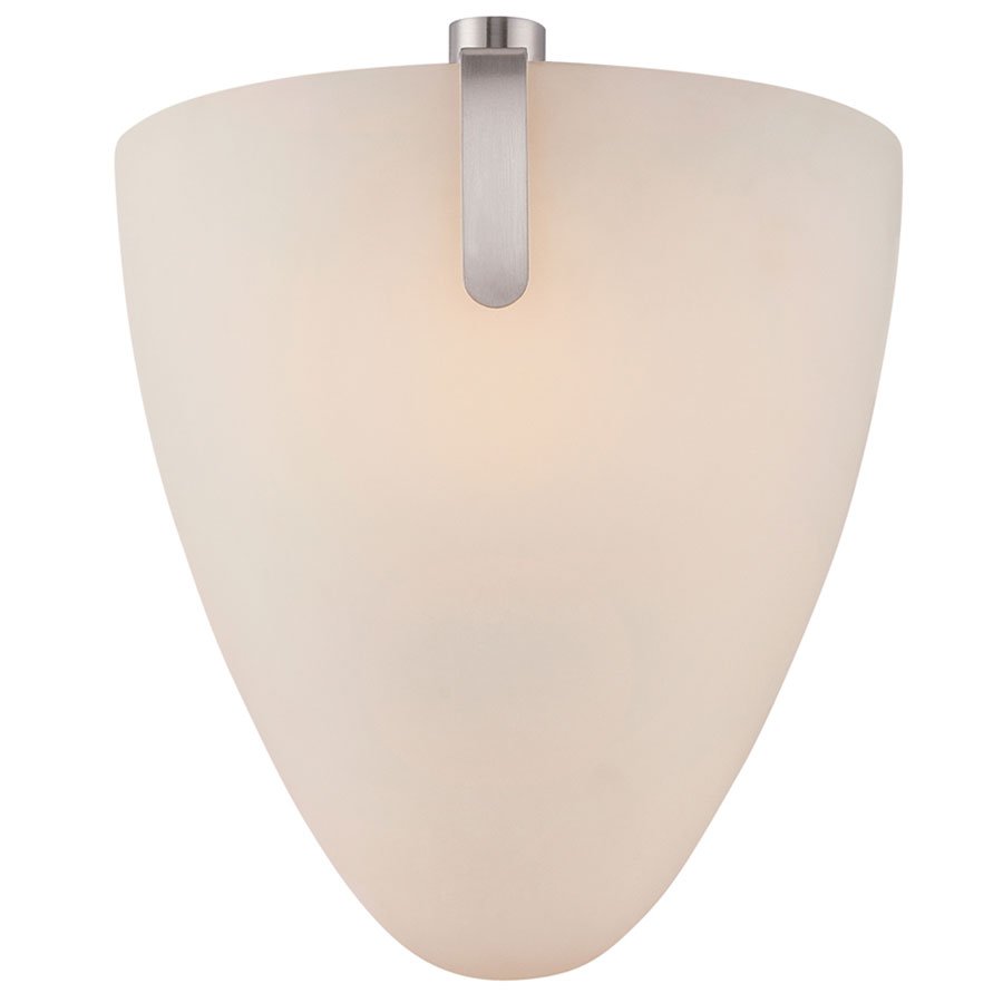 LED Wall Sconce in Satin Platinum with Satin White