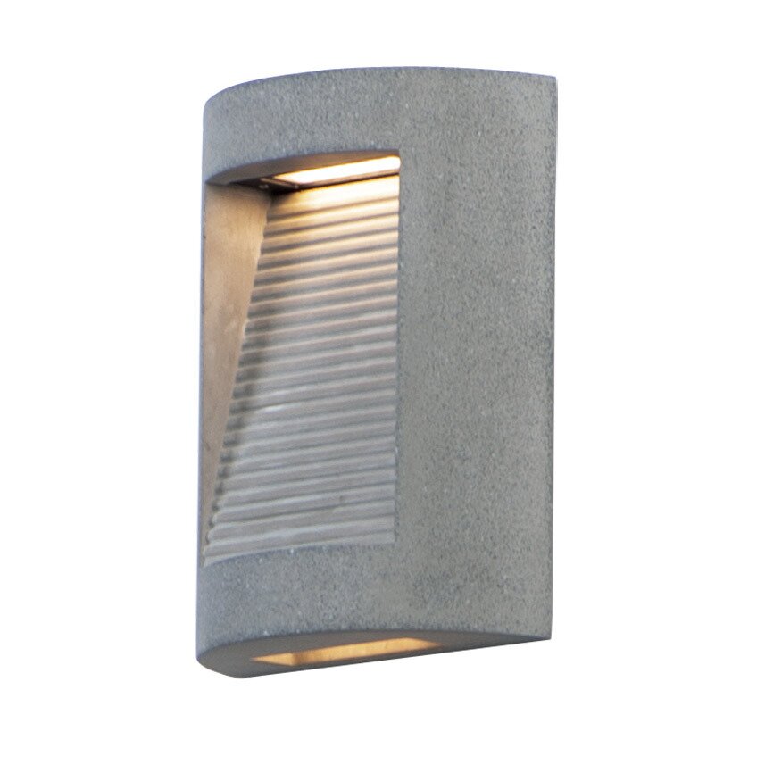 Small LED Outdoor Wall Sconce in Greystone