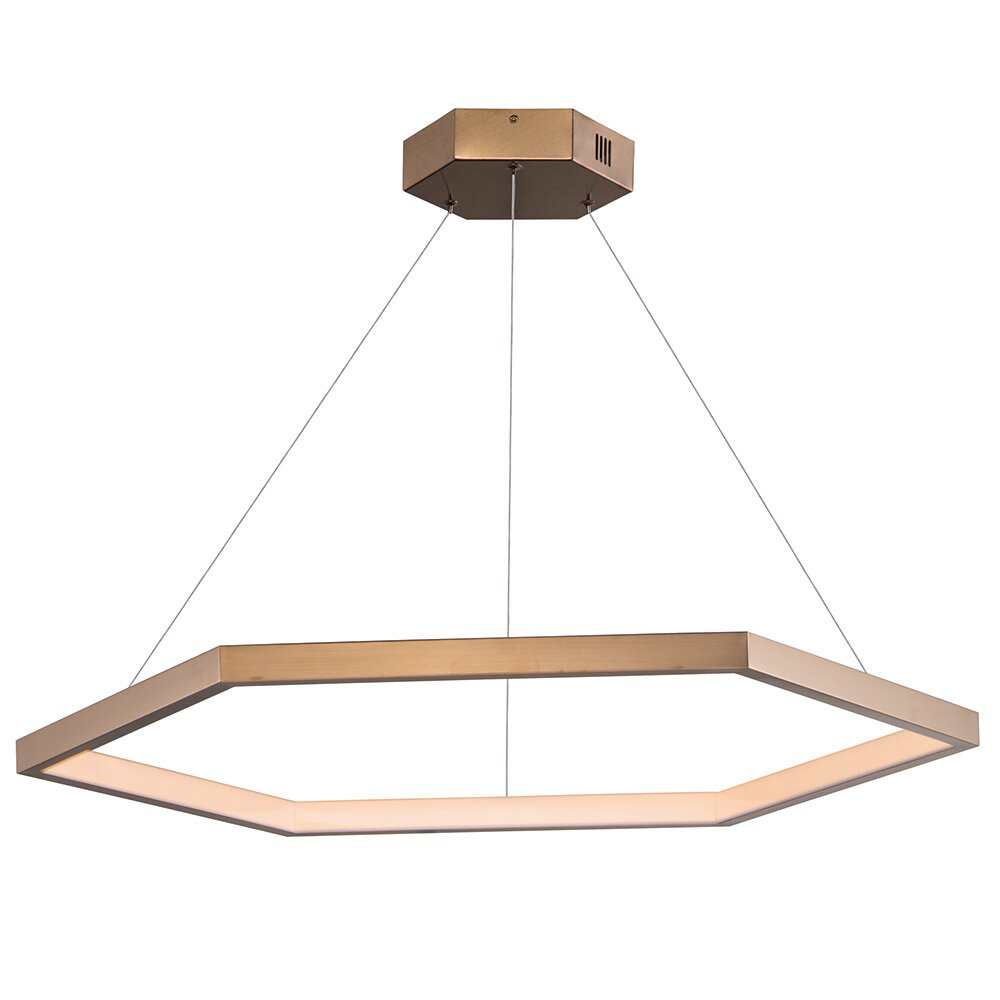 40" LED Pendant in Brushed Champagne