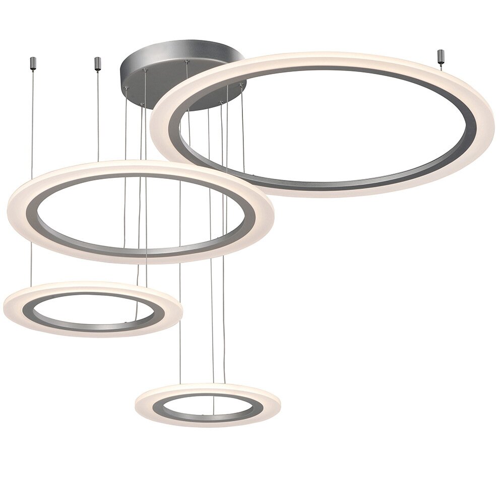 4-Light LED Pendant in Matte Silver