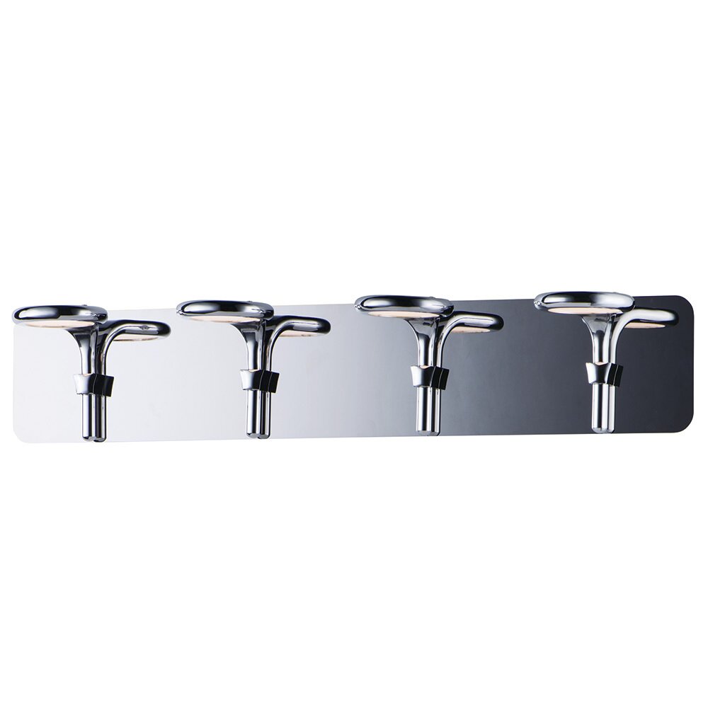 4-Light LED Wall Sconce in Polished Chrome