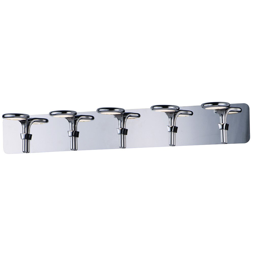 5-Light LED Wall Sconce in Polished Chrome