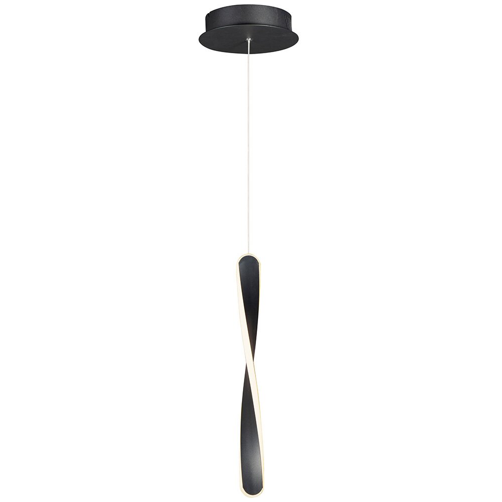 1-Light LED Pendant in Black
