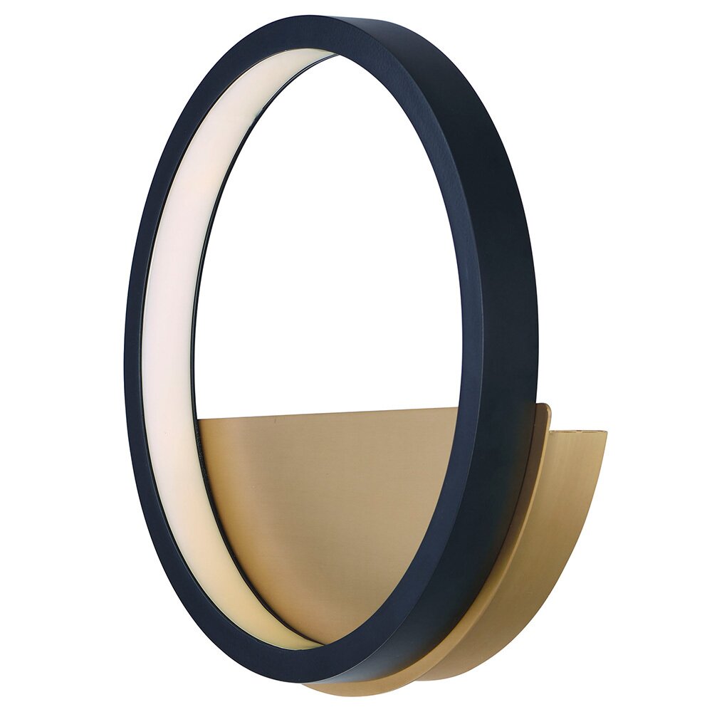 LED Wall Sconce in Black / Gold