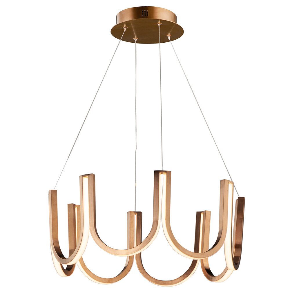 LED Pendant in Brushed Champagne