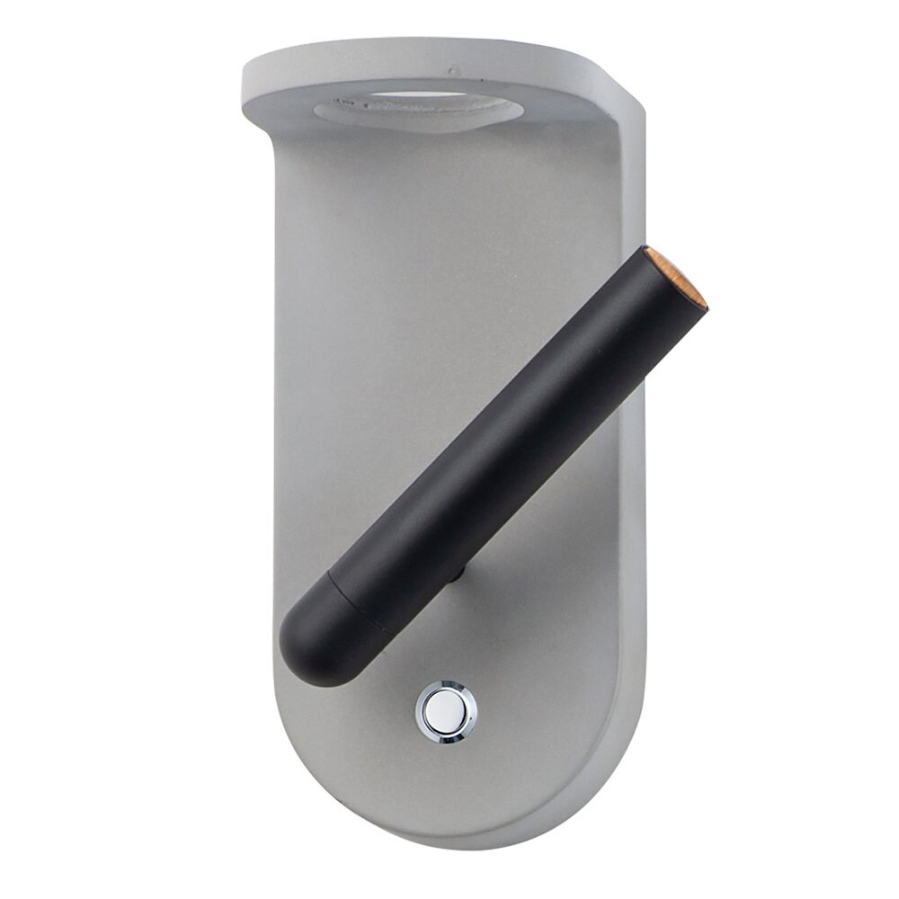 LED Wall Sconce in Gray / Black