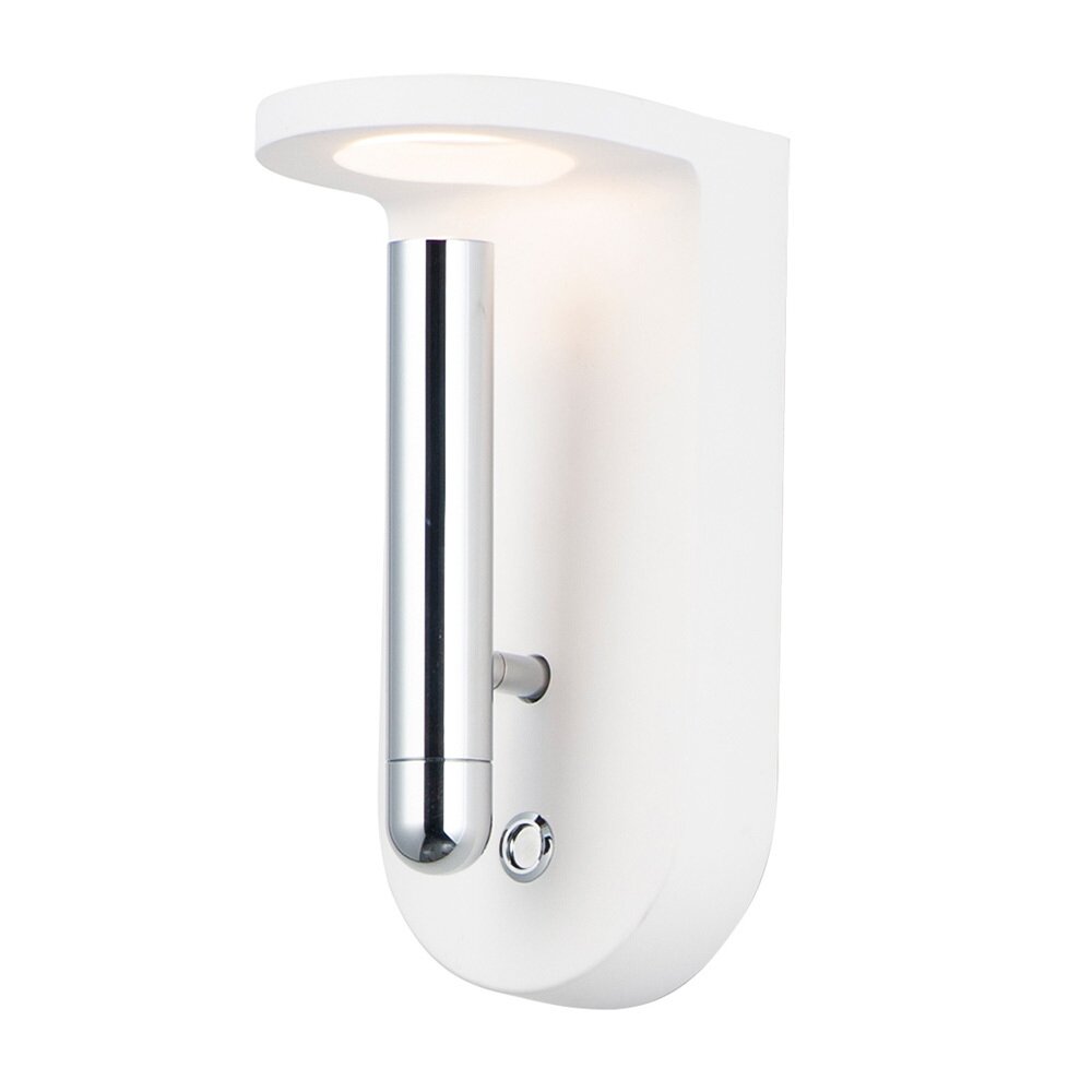 LED Wall Sconce in White / Polished Chrome