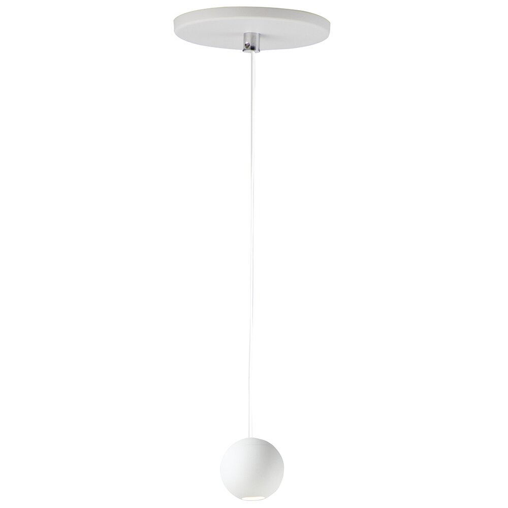 1-Light LED Pendant in White