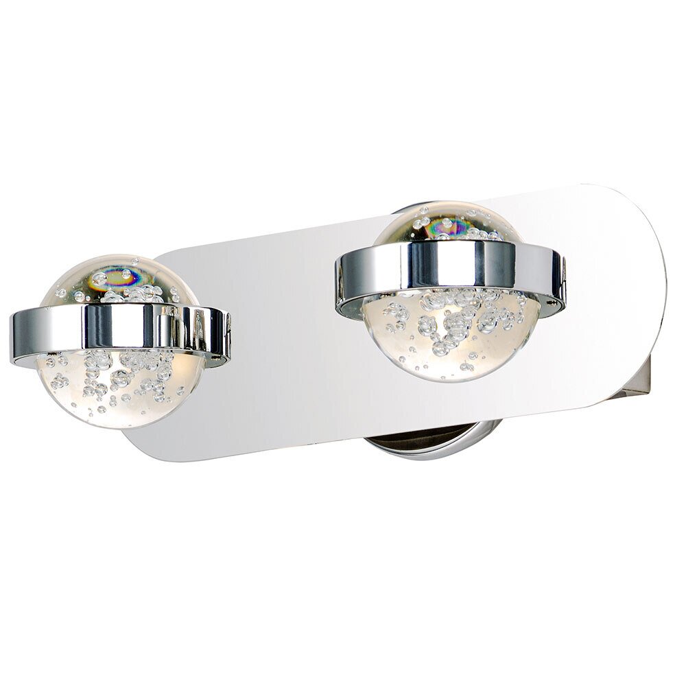 2-Light LED Bath Vanity in Polished Chrome