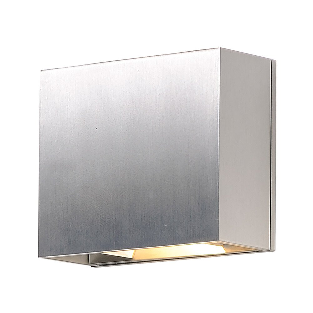 Cube LED Outdoor Wall Sconce in Satin Aluminum