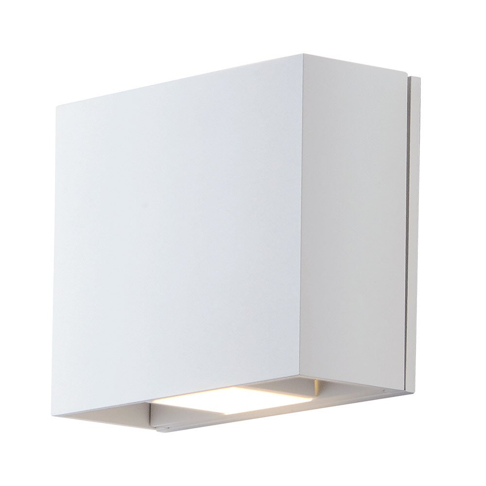 Cube LED Outdoor Wall Sconce in White