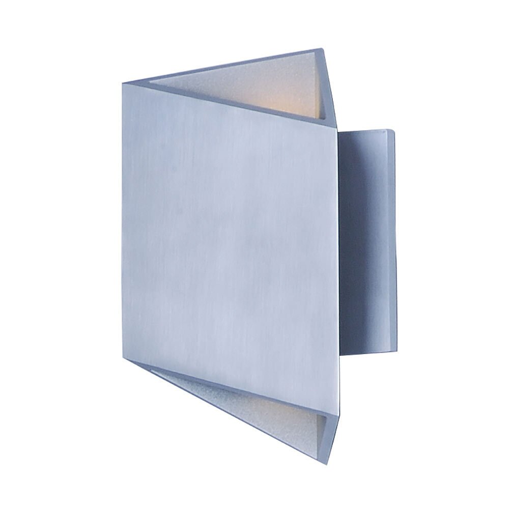 Facet LED Outdoor Wall Sconce in Satin Aluminum