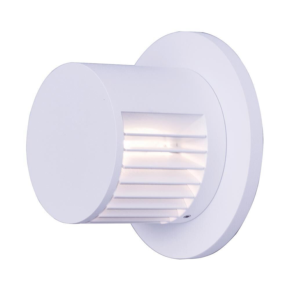 Spoked LED Outdoor Wall Sconce in White