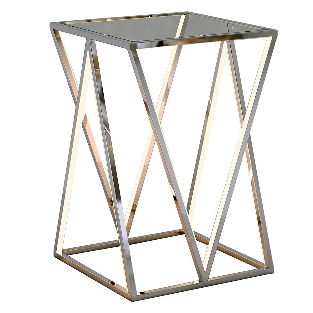 LED Accent Table in Polished Chrome