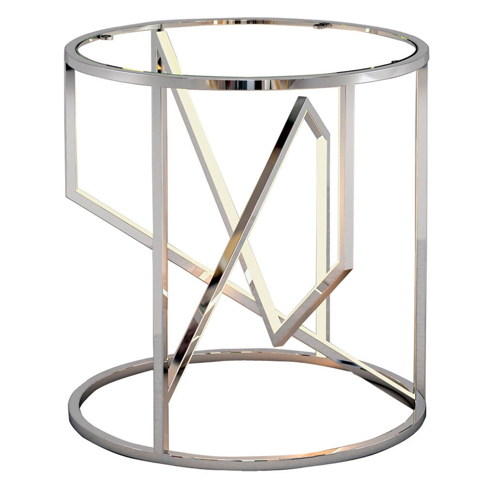 LED End Table in Polished Chrome