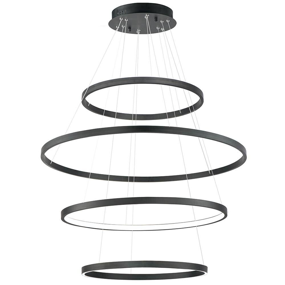 4-Tier LED Pendant in Black