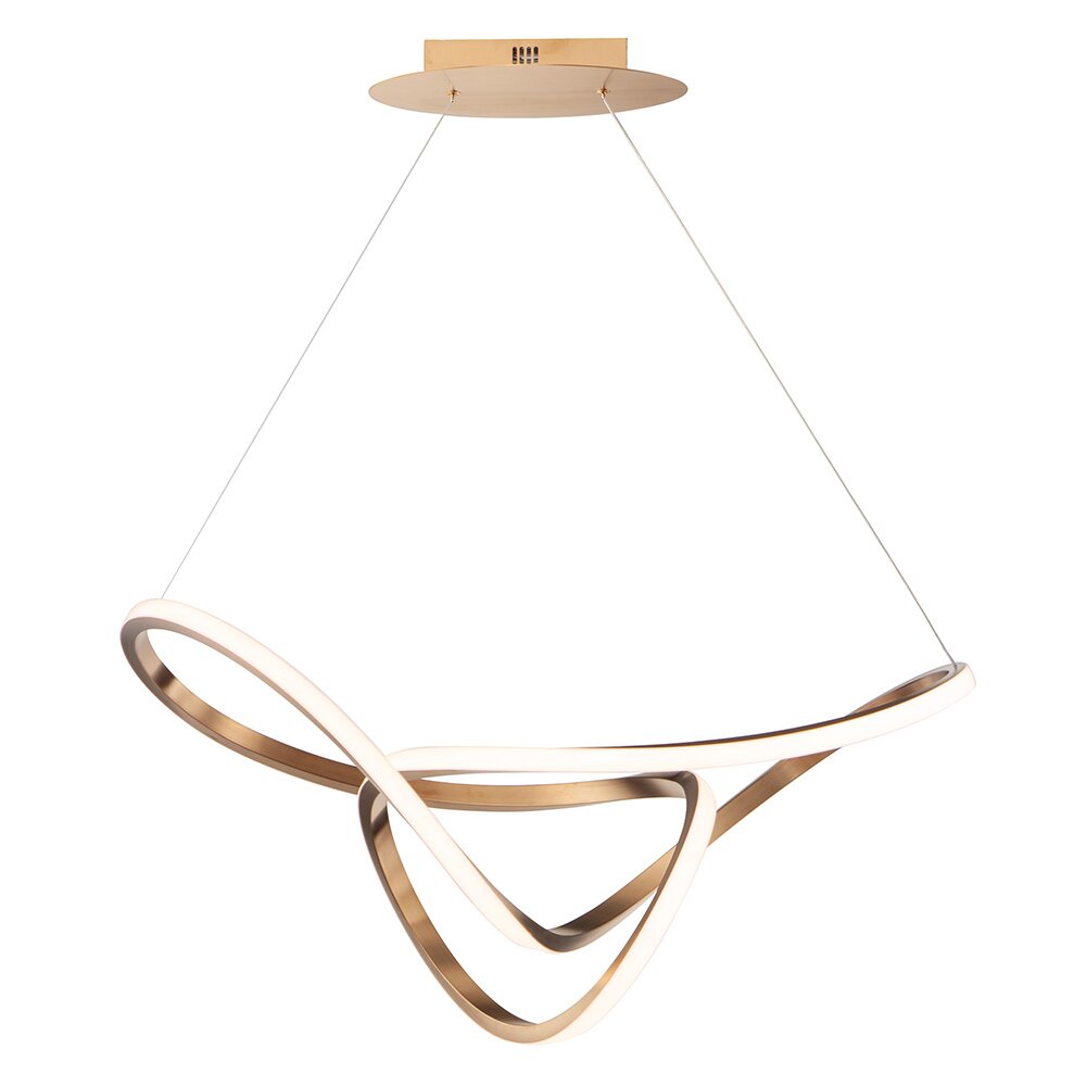 32" LED Pendant in Brushed Champagne