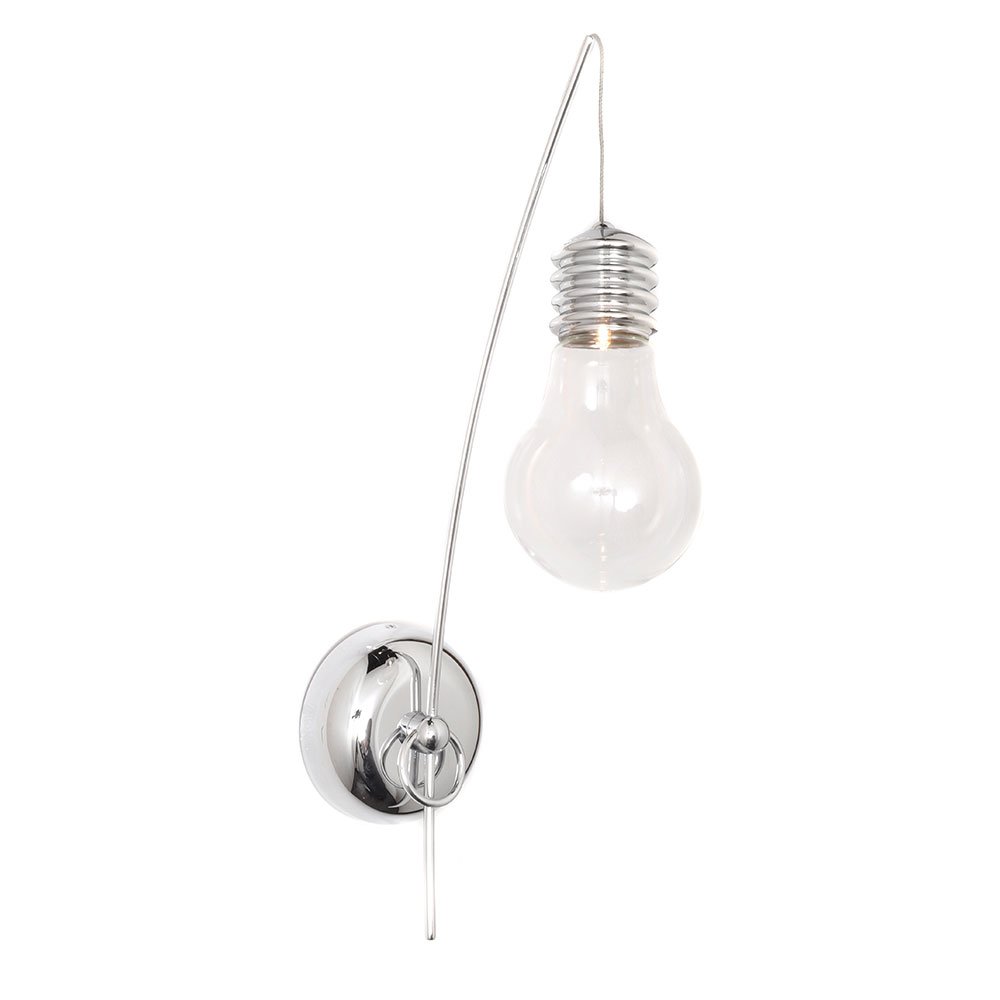 Wall Sconce in Polished Chrome with Clear Glass