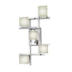 Flush Mount/Wall Mount in Polished Chrome with Clear Acrylic Glass