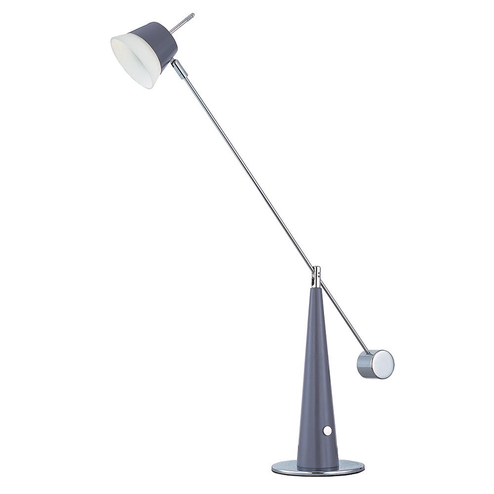 LED Table Lamp in Platinum / Polished Chrome