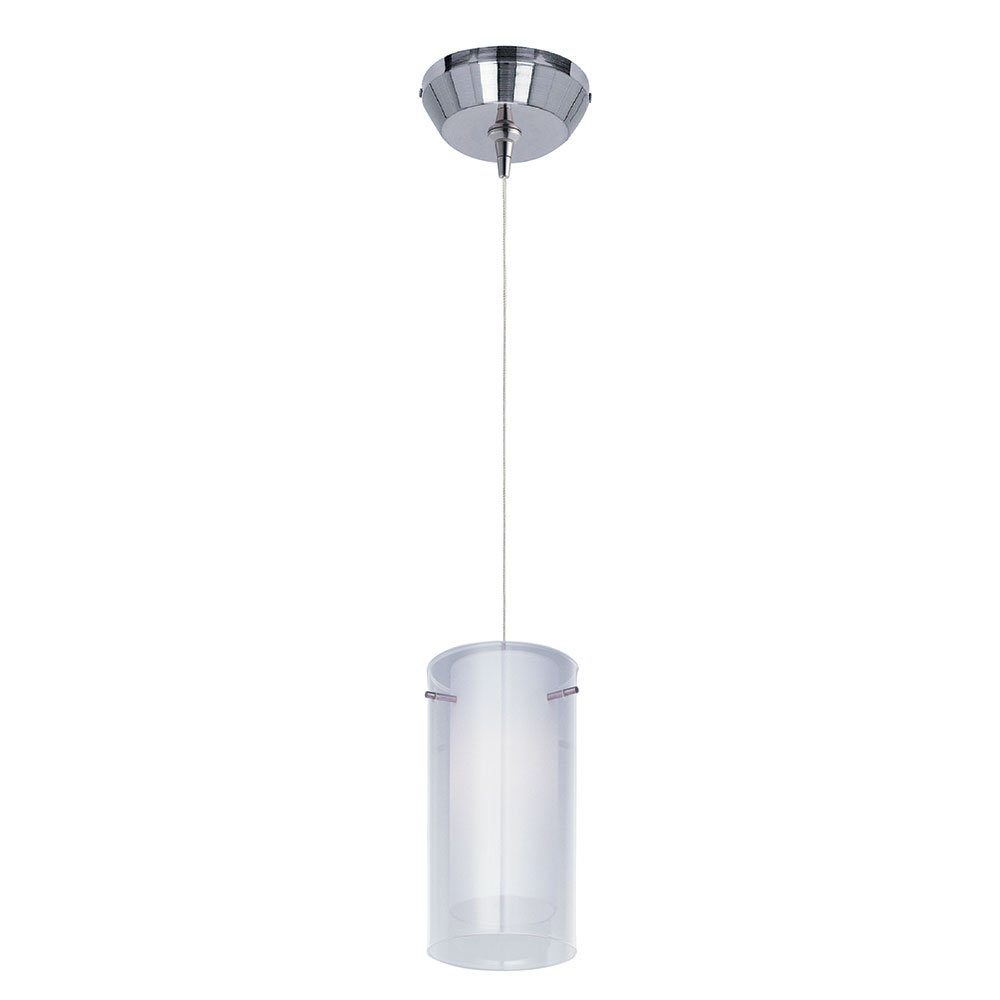 RapidJack Mini Pendant in Satin Nickel with Clear/White Glass