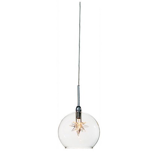 4" 1-Light Pendant in Satin Nickel with Clear Glass