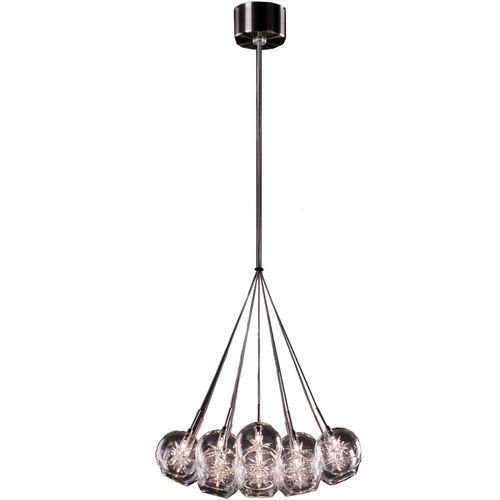 20" 19-Light Chandelier in Satin Nickel with Clear Glass