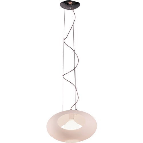 10" 1-Light Pendant in Polished Chrome with White Glass