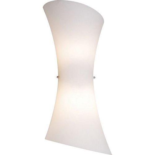 8 1/2" 2-Light Wall Mount in Satin Nickel with Frost White Glass