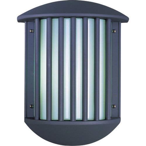 10 1/2" Exterior Wall Sconce in Dark Gray with White Acrylic Glass