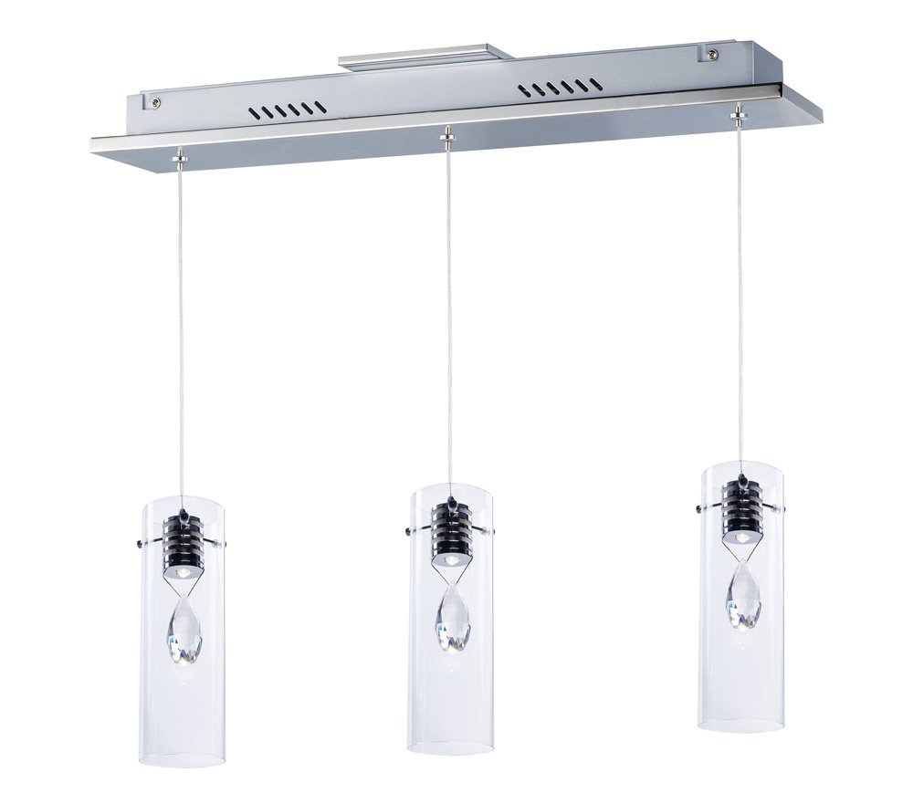 Solitaire 3-Light LED Pendant in Polished Chrome